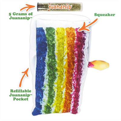 Doggijuana Refillable Juananip Toy Bundle | Cake and Whine Bundle | Funny Dog Toy Plush with Catnip and Refill | Calming Aid for Dogs | Interactive Chew Toy for Play