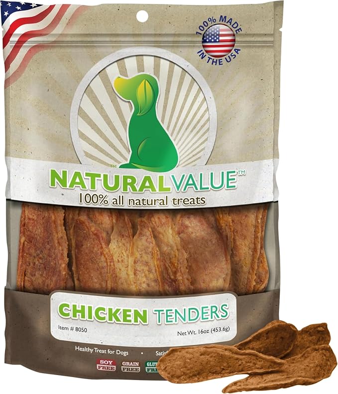Loving Pets Natural Value All Natural Soft Chew Chicken Tenders Dog Treat, 14-Ounce