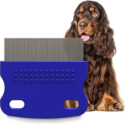 Petpost Tear Stain Remover Comb for Dogs | Extra Fine Stainless Steel Dog Eye Comb | Gentle Grooming Tool for Shih Tzu, Maltese & Small Breeds | Dog Face Comb for Eye Cleaning