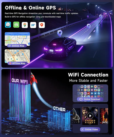 4G+64G Car Radio Stereo for Honda Odyssey 2005-2010 10.1inch IPS Touch Screen/Android 15/Wireless CarPlay/Android Auto/DSP 32 EQ/GPS Navigation/WiFi/5.0Bluetooth/FM/RDS/SWC/AHD Backup Camera