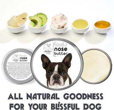 The Blissful Dog Boston Terrier Nose Butter, Versatile Dog Nose Balm for Dry Nose, Handcrafted Nose Moisturizer, Easy-to-Apply Dog Essentials, Unscented, 16 oz.