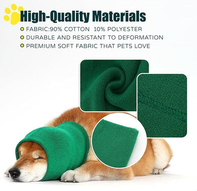 Dog Calming Hoodie Quiet Head Cover Sleeves Double Layer Thickened Dog Ear Muffs Noise Protection,Dog Hematoma Ear Wrap, Dog Headband for Anxiety Relief for Bath, Thunderstorms