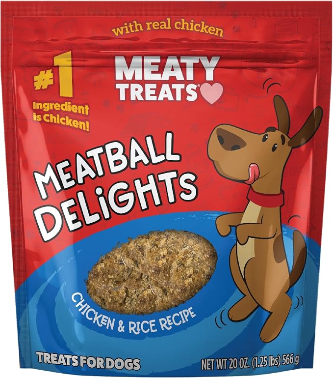 Meaty Treats Meatball Delights Chicken & Rice Flavor, 20-oz.