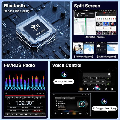 Car Stereo Radio for Ford Transit 2013-2019,9in Android 14 Double din Touchscreen Radio w/CarPlay &Android Auto Radio, Support GPS Bluetooth SWC WiFi FM HD Backup Camera Radio -2+32GB