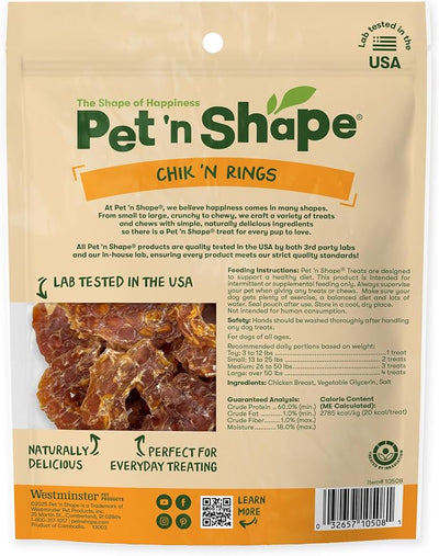 Pet 'n Shape Chik 'n Rings Jerky Dog Treats - 8 Ounce