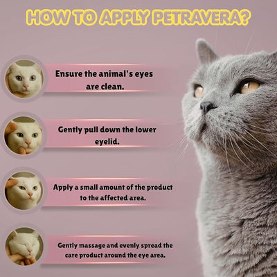 PetraVera Pet Eye Care for Cats, Dogs and All Pet 1/8 oz - 5gr