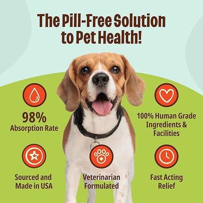 Licks Zen Calming Aid - Fast-Acting Stress & Behavior Support for Cats & Dogs - L-Theanine, Chamomile, Ashwagandha & Tryptophan - Pill-Free Gel Packets - Braised Beef Flavor - 15 Packets