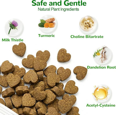 Liver Support for Dogs, Milk Thistle for Dogs - Detox, Metabolic, Dog Multivitamin Supplement for Liver and Kidney Support & Immune Health, 400 Soft Chews