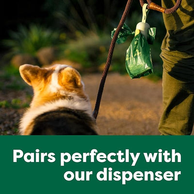 Earth Rated Poop Bags for Dogs Guaranteed Leak Proof and Extra Thick Waste Bag Refill Rolls, Unscented, 120 Bags