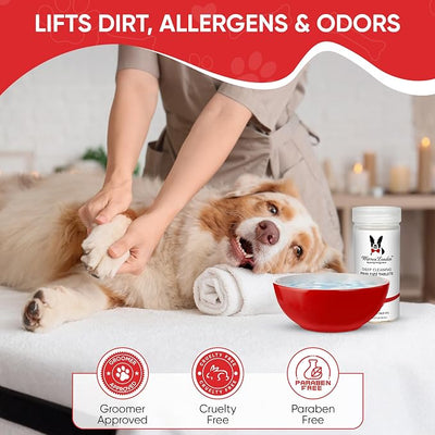 Warren London Deep Cleaning Paw Soak for Dogs – 75 Count Fizz Balls | Made with Tea Tree Oil, Aloe & Seaweed | Stops Licking & Promotes Healthy Pads | 5-Minute at-Home Spa Treatment