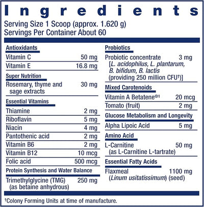 Life Extension Dog Mix, Dog Vitamins and Supplements, probiotics, L-carnitine, B12, folic Acid, Vitamin C, Vitamin E, Rosemary, Nutrient Absorption, Gluten-Free, Non-GMO, 60 Servings