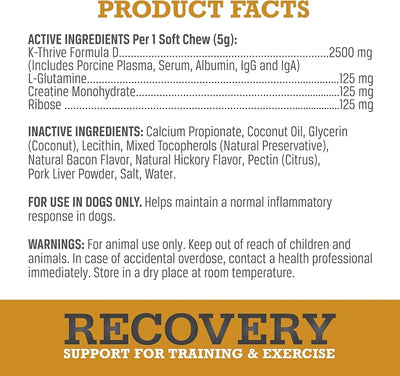 WINPRO Recovery Soft Chews for Dogs, Plasma-Powered to Support a Healthy Inflammatory Response, and Dog Training Support for Competition, Sport, and Agility Dogs, 60 Count