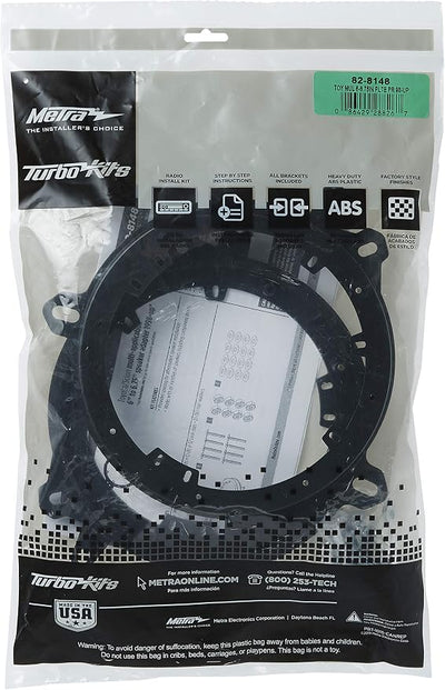 Metra 82-8148 6" to 6.75" Speaker Adapter Fits Select Toyota/Lexus/Scion 1998-2025 Vehicles, Black