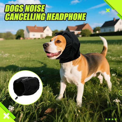 Dog Ear Muffs Noise Protection,Noise Cancelling Ear Wraps for Dogs,Washable Sound Absorbing Inserts