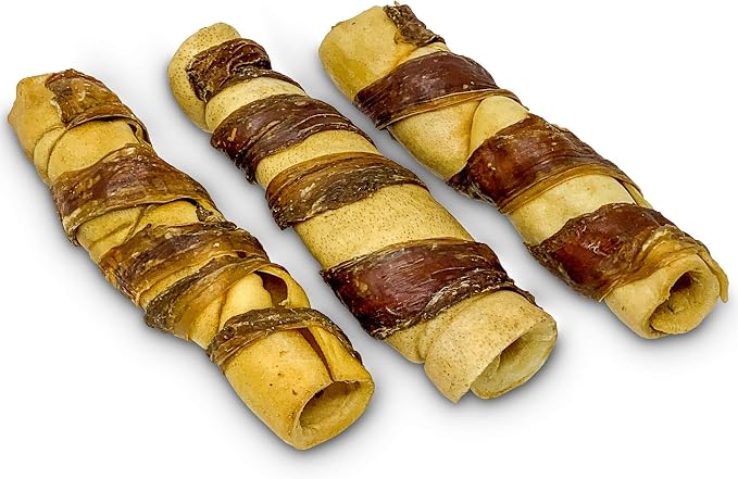 Wild Eats Water Buffalo Retriever Style Cheek Roll Dog Chews - 3 Pack (Long Lasting Chews, Treats, Bones for Aggressive Chewers & Large Dogs) Great Substitute Pig Ears Dogs