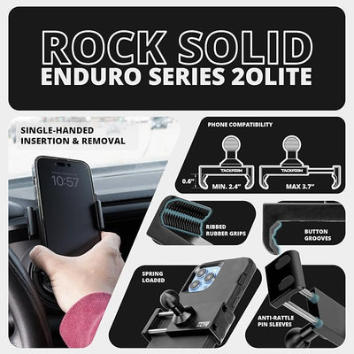 Tackform Link Vent Phone Mount Compatible with 2016-2023 Toyota Tacoma and 2014-2021 Toyota Tundra | Aluminum | Zero Slip, Anti-Scratch | Universal Holder Compatible with iPhone, Galaxy, More | Blue