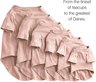 Pet Passion Toby 3-Pack 100% Organic Cotton Dog Short Sleeve T-Shirt Pet Tees for All Breeds, Pink Camo, Medium (20-45 lbs)