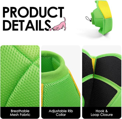 AOFITEE Dog Cone - Soft Cones Dog After Surgery, Comfy Cones for Dogs to Stop Licking, Adjustable Small Dogs Cone Collar for Wound Healing, Elizabethan Pet E-Collar, YellowGreen Small