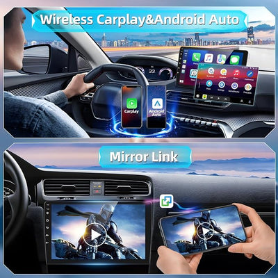 Podofo 8-core Wireless CarPlay Car Radio Stereo for Ford F-150 F150 2008 2009 2010 2011 2012 2013 2014 with Android Auto 9" Touch Screen Bluetooth Audio GPS Navigation WiFi EQ RDS Hi-Fi Backup Camera