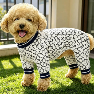 Dog Pajamas & Onesie for Small Medium Dogs, Ultra-Premium Pjs L | Vet-Approved Hypoallergenic 100% Organic Cotton, Soft Breathable & Won't Overheat, Gentler on Skin, Size L Pet:10-15lbs