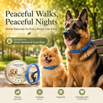 Calming Collars for Dogs, Helps Soothe and Relax, Pheromones for Dogs, Adjustable Size, Suitable for Small, Medium and Large Dogs