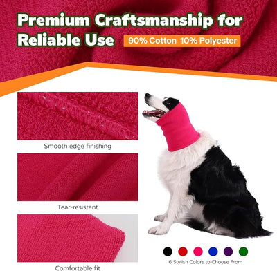 Dog & Cat Calming Band Cat Anxiety Relief Cover,Double Layer Thickened Pet Ears Elastic Neck Band Noise Cancelling Ear Muffs for Anxiety Relief/Noise Protection,Grooming,Thunder,Fireworks