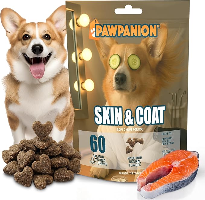 Skin & Coat Soft Chews for Dogs Anti Shedding Formula 60 Count