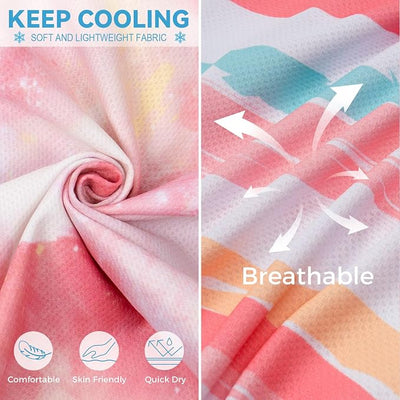 cyeollo 2pack Dog Cooling Shirt, Breathable Sleeveless Summer Clothes for Dogs, Intant Cool T Shirts for Small Dogs, Pink S