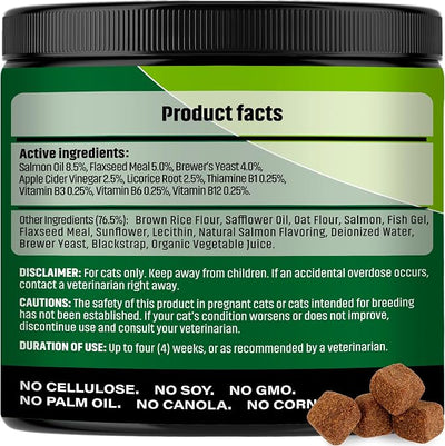 Flea and Tick Prevention Chewable Pills for Dogs and Cats - Revolution Oral Flea Treatment for Pets - Pest Control & Natural Defense - Chewables Small Tablets Made in USA (Salmon (for Cats))