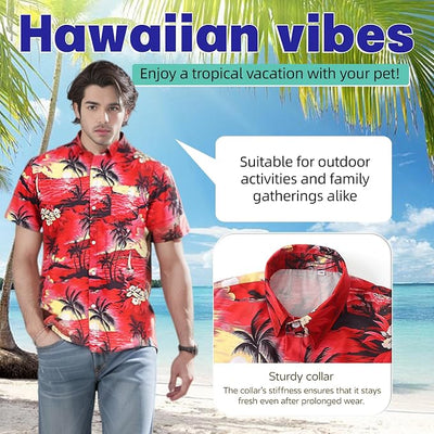 Dog Shirts Hawaii Dog Clothes for Small Medium Large Dogs Owner and Pet Shirts are Sold Separately