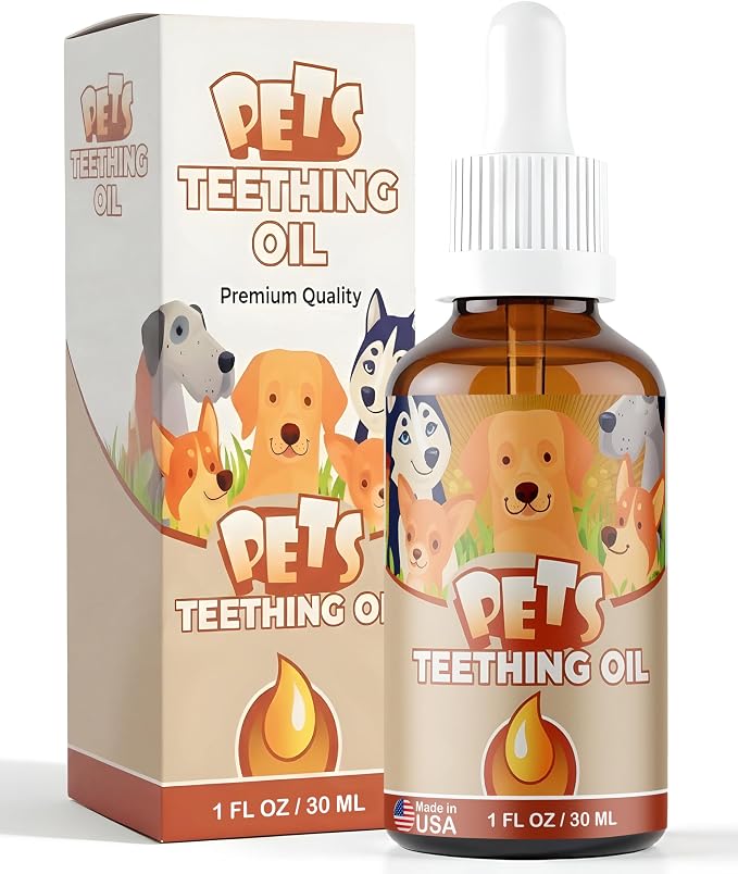 Punkin Butt for Pets Puppy Teething Oil to Stop Chewing and Relieve Discomfort | All Natural, Organic, Safe for Dogs, Chemical-Free (1 oz)