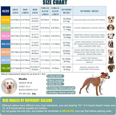 Dog Recovery Suit After Surgery Female Male, Medium Large Dog Neuter Shirt Cone Alternatives Prevent Licking Surgical Onesies (Brea, 3XL)