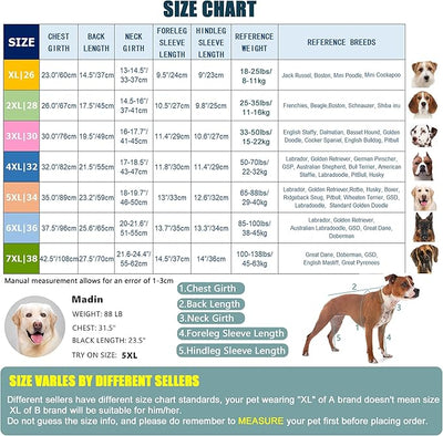 Dog Recovery Suit After Surgery Female Male, Medium Large Dog Neuter Shirt Cone Alternatives Prevent Licking Surgical Onesies (Christmas Blue, 6XL)