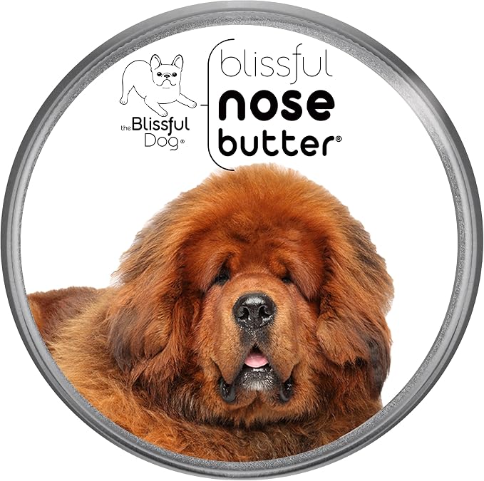 The Blissful Dog Tibetan Mastiff Nose Butter for Dry, Cracked Skin, Lick-Safe Dog Nose Balm with Moisturizing Shea Butter, Almond, Olive, and Essential Oils, Pet Supplies, Uncented, 2 oz.
