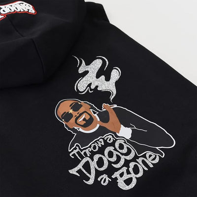 Snoop Doggie Doggs Deluxe Pet Hoodie, Throw a Dogg a Bone, Large
