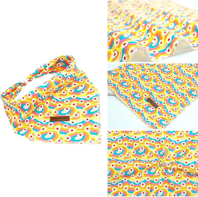 Lionheart glory Dog Bandana Dog Kerchief 1 Pack Washable Soft Comfortable Dog Scarf, Square Adjustable Girl or Boy Flowers Spring Summer Dog Bandanas for Medium Large Dogs