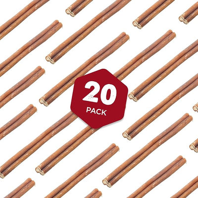 Best Bully Sticks 6 Inch Odor-Free Bully Sticks - 20 Count (Pack of 1) - Bulk Bag, Odorless Natural Grass-Fed Beef, Easily Digestible, No Grain or Rawhide, Ideal for Big Breeds