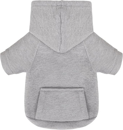 Winter Dog Hoodie with Pockets - Solid Color Polycotton Sweatshirt for Small, Medium, and Large Dogs - Soft, Warm, Cozy Pet Clothing for Cold Weather - Ideal for Outdoor Walks.Grey-3XL