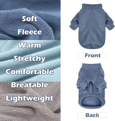 GYALAPERI Dog Sweater, 3 Pack Dog Sweaters for Small Dogs Girl Boy, Ultra Soft Warm Puppy Clothes Coat for Winter (Gray+Azure+Navy, XX-Large)