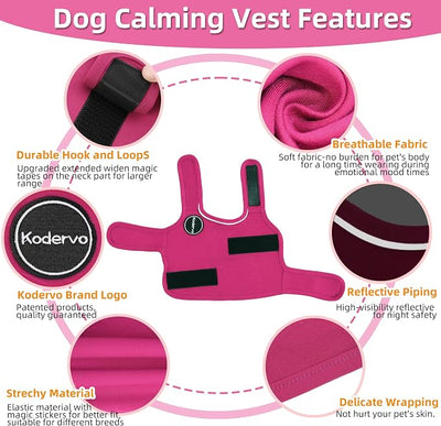 Dog Anxiety Jacket, Skin-Friendly Dog Calming Shirt - Dog Coat for Thunder, Fireworks, Vet Visits and Separation - Keep Pet Calm Without Medicine & Training, Dark Green, X-Large