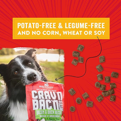 Stella & Chewy's Training Dog Treats - Crav'n Bac'n Soft Bacon & Chicken Bites - Premium USA Made - Low Calorie Rewards - 8.25oz