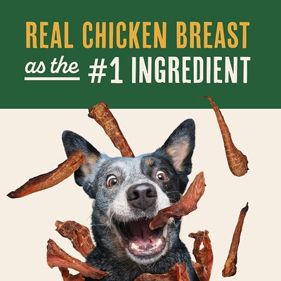 Waggin' Train Smoked Chicken Jerky Tenders for Dogs with Turmeric and Human Grade Bone Broth, Grain and Corn Free, High Protein, Premium Limited Ingredient 100% Real Chicken Dog Treats, 12 oz. Pouch