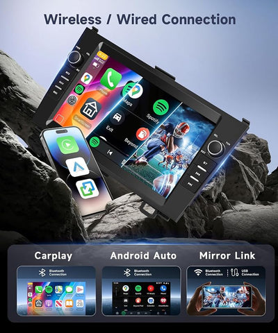 Android Car Stereo for Honda CRV 2007-2011 with Wireless CarPlay Android Auto, Orderich 2G+64G 8” Touchscreen Car Radio Mirror Link GPS Navigation WiFi Bluetooth FM RDS EQ SWC Backup Camera
