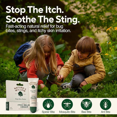 Nature's Willow Itch Relief Lotion with Willow Bark | Soothe Itch from Bug Bites, Rash, Sunburn, and More | Free from Artificial Fragrances & Dyes | Made with Essential Oils | 3.5 oz