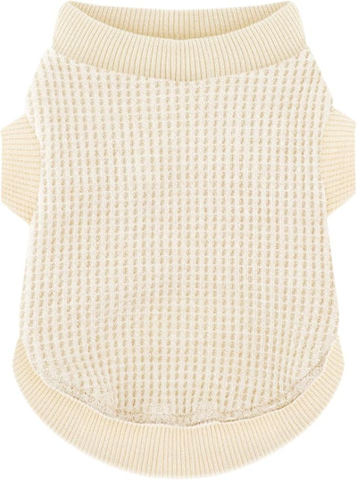 Cozy and Functional Dog Shirts for Small Puppies: Stretchable Beige Attire with Easy-On Design, Ideal for Chihuahuas and Yorkies - Enhance Comfort and Playfulness on Chill Days X-Small