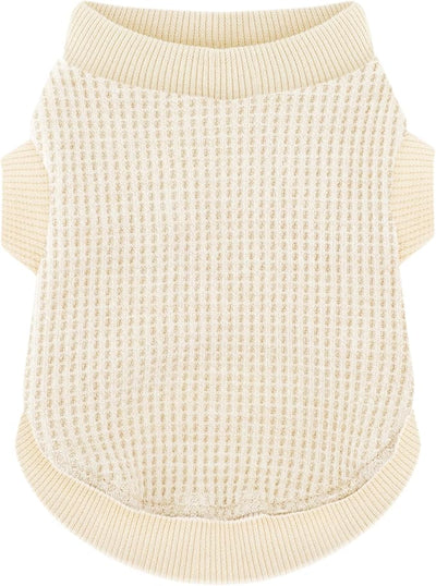 Premium Pet Clothes: Beige Tank Top Dog Shirts - Stretchable Apparel with Easy-On Design for Playful Puppies (XX-Large)