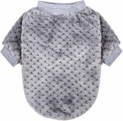 Dog Sweater, 2 or 3 Pack Dog Sweaters for Small Medium Dogs or Cat, Warm Soft Flannel Pet Clothes for Dogs Girl or Boy, Dog Shirt Coat Jacket (X-Small, Grey+Navy+Sky Blue)