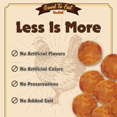 Gootoe Dog Treats, Chicken Jerky for Dogs - Dog Training Treats; High-Protein, Gluten-Free, Hypoallergenic, Grain-Free, Chicken Chips, 1 lb