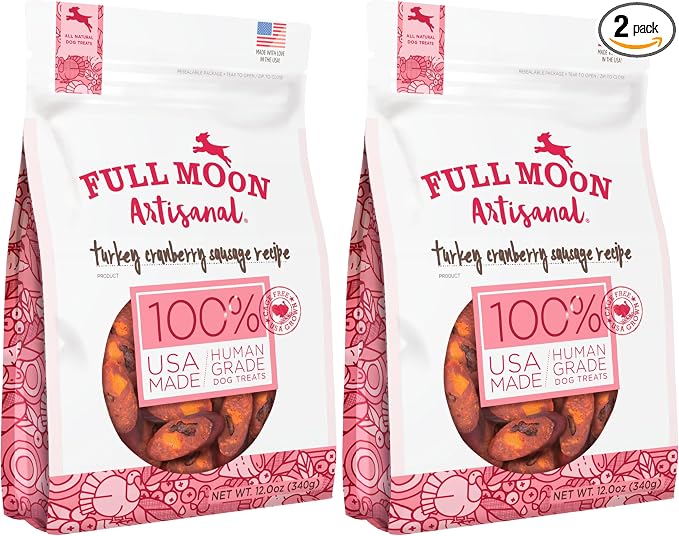 Full Moon Turkey Cranberry Sausage 12.0 oz (Pack of 2)