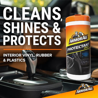 Armor All Car Interior Value Pack, 90 Count, Includes Auto Glass Cleaner, Cleaning Wipes and Protectant Wipes